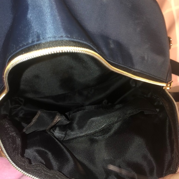 Navy blue mini backpack - Picture 3 of 4